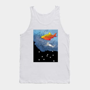 Swiming with the red fish Tank Top